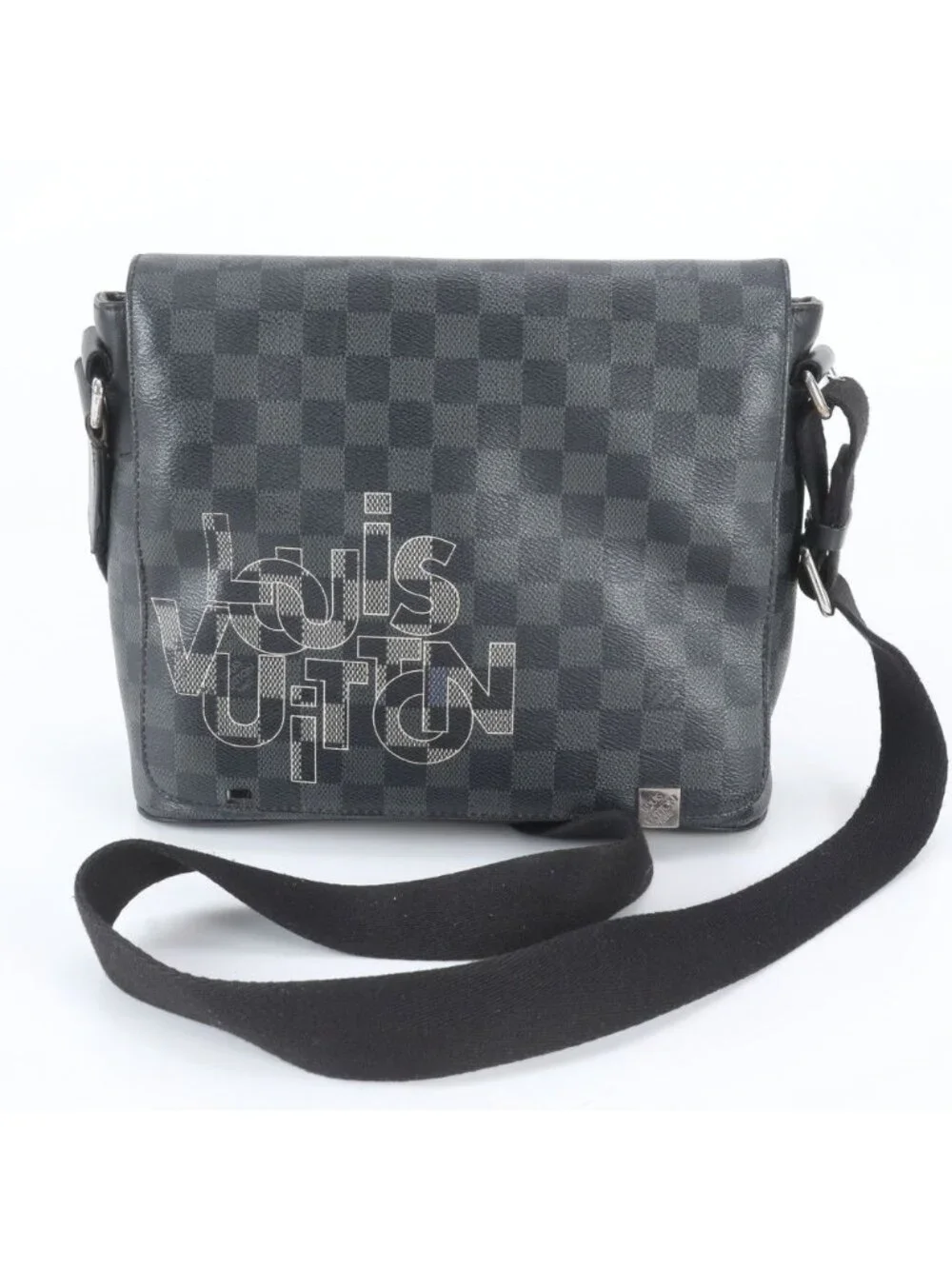 Louis Vuitton Damier Graphite District PM Leather Shoulder Bag Crossbody